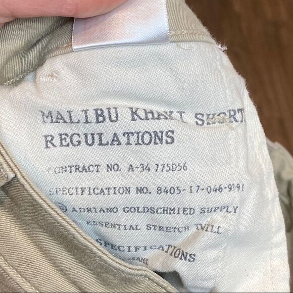 AG Adriano Goldschmeid Malibu Khaki Shorts Size 27 - Picture 3 of 7